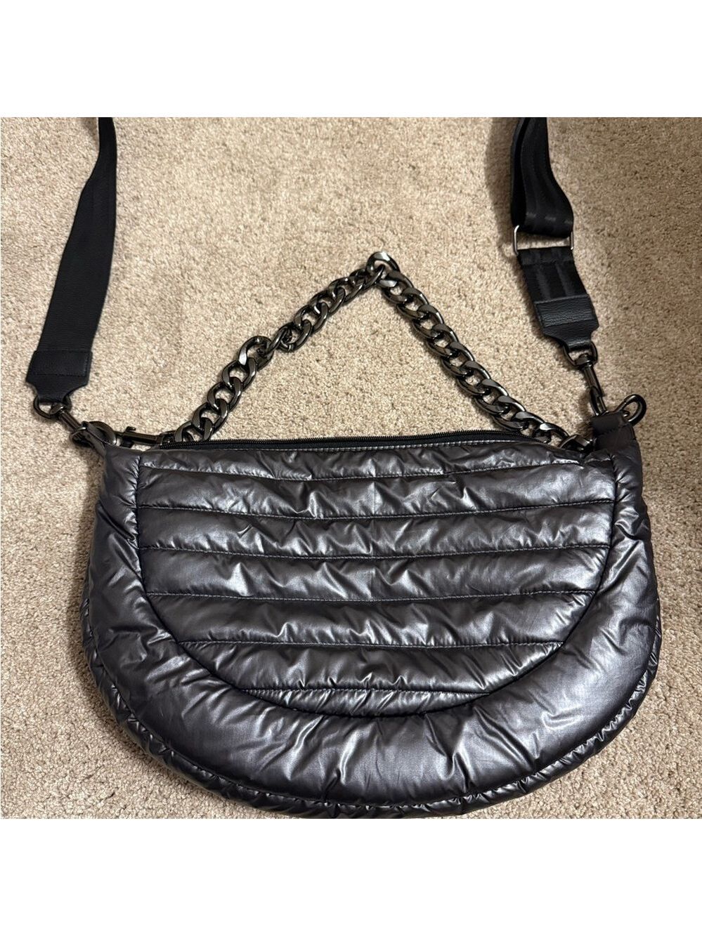 THINK ROYLN Pearl Gray Elton Hobo Crossbody Bag - Picture 3 of 7